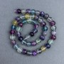 Fluorite Beads natural stone smooth sphere, 10 mm ± diameter on thread, length 40 cm+