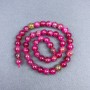 Multicolor Tourmaline Beads Smooth Sphere 8 mm Dia. on Thread, Length 38 cm+