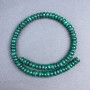 Malachite Beads Natural Stone Rondelle, 10x5 mm, on Thread, Length 40 cm+