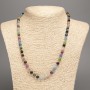 Assorted Natural Stone Necklace Bead, smooth ball diameter 6mm, length 50cm +