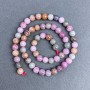 Jadeite Colored Beads Smooth Round 6.5 mm+ on Thread, Length 38 cm+