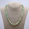 Necklace made of natural Amazonite, smooth beads, 10mm diameter, 46 cm length