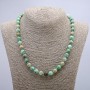 Natural amazonite necklace, smooth round beads 8mm diameter, length 46cm +
