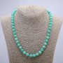 Natural Jadeite Bead Necklace with Smooth Round Beads, 8 mm (±) diameter, 46 cm length