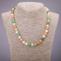 Necklace Assorted (singular) smooth bead, diameter 8mm, length 45cm