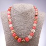 Beads made of natural stone Chrysoprase rondelle increasing diameter, 10x6mm-19x14mm, length 45cm