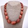 CLEARANCE Necklace "Elegant" Aventurine (synthetic) "golden sand" large faceting for enlargement 10x13mm-25x37mm, length 50cm