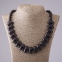 Necklace Cleopatra Aventurine "Blue Sand of Cairo Night" Chain 12×25 mm and Bead 10mm L50cm