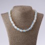 Moonstone Necklace “Cylinder Barrel”, length 45 cm, diameter 10x14 mm