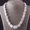 Necklace Victoria with Howlite "bar" with enlargement 0, 8x2.5 cm, length 50 cm