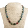 Jasper Beads 13x18 cm flat oval, length 47 cm±, with clasp