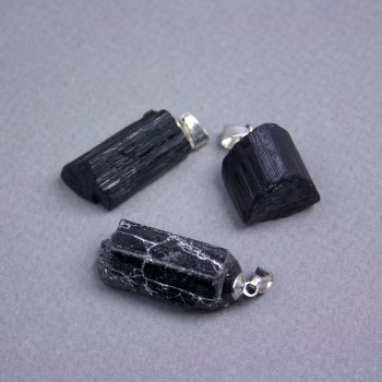 Pendant made from natural gemstone Tourmaline Sherlock 26x14 mm +