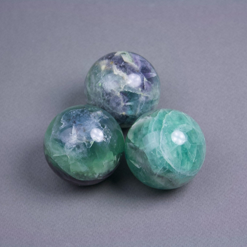 Souvenir sphere natural fluorite stone, diameter from 50mm± (price per 100g) weight from 200 g