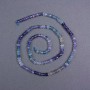 Fluorite Beads, Natural Stone, Faceted Rondelle, 4x3 mm, on Thread, 39 cm Length