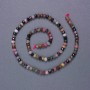 Tourmaline Beads, Natural Gemstone, Faceted Rondelle, Ø 5×3.5 mm, on Thread, 39 cm+