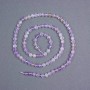 Amethyst Beads natural stone faceted ball, diameter 4 mm± on thread, length 39 cm+