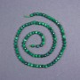 Malachite Beads natural stone faceted ball, diameter 4 mm± on thread, length 40 cm+