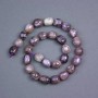 Charoite Beads natural stone barilo, diameter 14x11 mm± on thread, length 40 cm+
