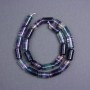 Fluorite Beads, Natural Stone Cylinder, 16×8 mm, on thread, length 40 cm+