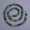 Zoisite Beads, Natural Stone, Smooth Round Bead, 6.5 mm ± on Thread, 40 cm Length