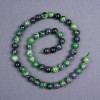 Zoisite Beads, Natural Stone, Smooth Round, 8 mm diameter ± on thread, 40 cm length ±