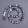 Botswana Agate Beads Natural Stone Smooth Round Bead, diameter 10.5 mm± on a thread, length 39in±