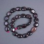 Garnet Beads Natural Stone Oval, 15x12 mm ± on thread, 40 cm+ length
