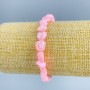Bracelet Pearlshell Pearlized Rose, faceted, diameter 8x6mm±, length 18cm (stretch)