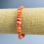 Bracelet Mother of Pearl Caramel, diameter 8×6mm ±, length 18cm (stretch)