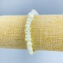 Bracelet, White Mother-of-Pearl Tumble, 7x4mm beads, stretchy, 18cm