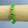 Bracelet Mother-of-Pearl Green faceted, diameter 8×6 mm, length 18 cm (stretch)