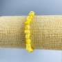 Bracelet Yellow Mother-of-P Pearl Nugget 8x6mm, stretch, length 18 cm