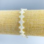 Bracelet, Mother of Pearl Clover, diameter 10x10x2, 5mm+-, length 18 cm (stretch)
