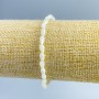 Bracelet with Mother-of-Pearl beads, 4x7 mm, stretch, length 18 cm