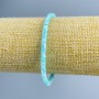 Bracelet Mother-of-P pearl, tinted blue disc, diameter 4×2mm +-, length 18cm (stretch)