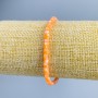 Bracelet with Orange-Toned Mother-of-Pearl Disc Beads, 4×2 mm, total length 18 cm (stretch)