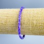 Bracelet - Purple-toned mother-of-pearl disc beads, 4x2mm, stretchy, length 18cm