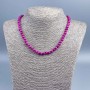 Necklace Turquoise (artificial) faceted rondelle, 6x4 mm, length 48 cm +