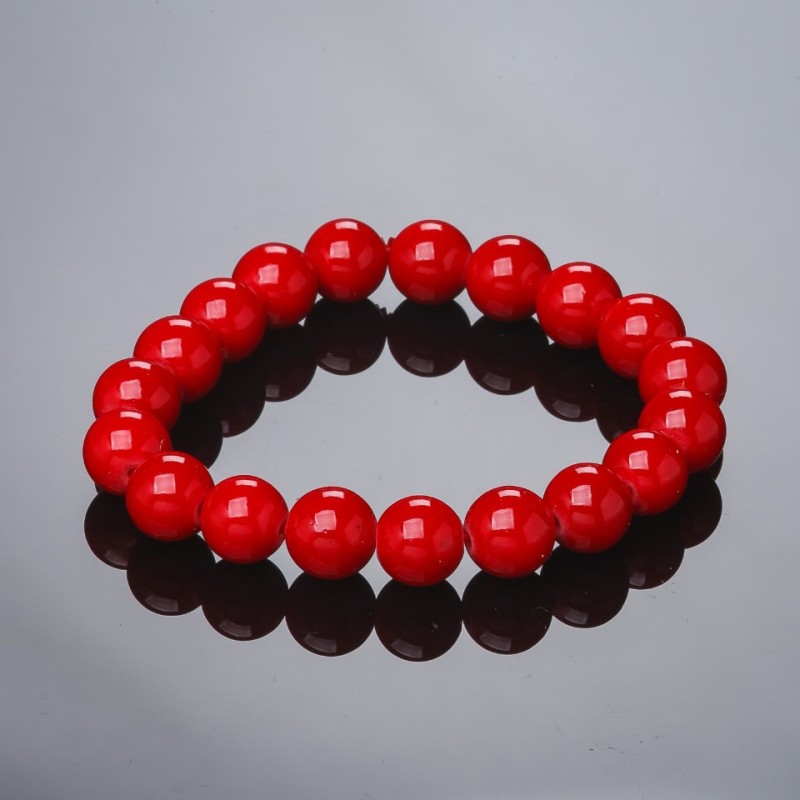 Elastic Bracelet Coral (pressed) 10mm
