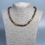 Tiger's Eye, Bull’s Eye, and Hawk’s Eye Howlite Necklace, 9x7mm approx., length 46 cm