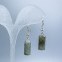 Earrings Labradorite Cylindrical, 16.5×8 mm+ diameter