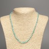 Necklace of natural Amazonite, faceted cube, 4x4 mm, length 47 cm +