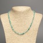 Amazonite Bead necklace with Natural Stone, faceted rondel, diameter 5×3.5 mm, length 47 cm +