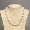 Necklace of green Angelite faceted beads, 10x9 mm, length 49 cm