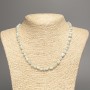 Angelite Green Faceted Beads Necklace 8×6 mm, 49 cm length