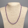Natural Stone Necklace of Phosphosiderite Faceted Cube, 4x4mm, 48cm length +