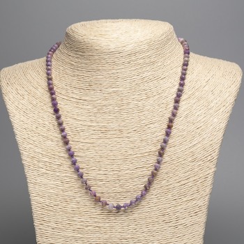 Natural Phosphosiderite Bead Necklace, faceted rondelle, 4x5 mm, length 48 cm +