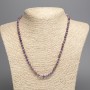 Natural Phosphosiderite Bead Necklace, faceted rondelle, 4x5 mm, length 48 cm +