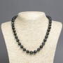 Natural Agate Bead Necklace, Smooth Round Beads 10mm, 45cm Length