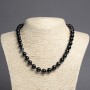 Black Agate Beads Smooth Round 10mm Dia., 45cm Length